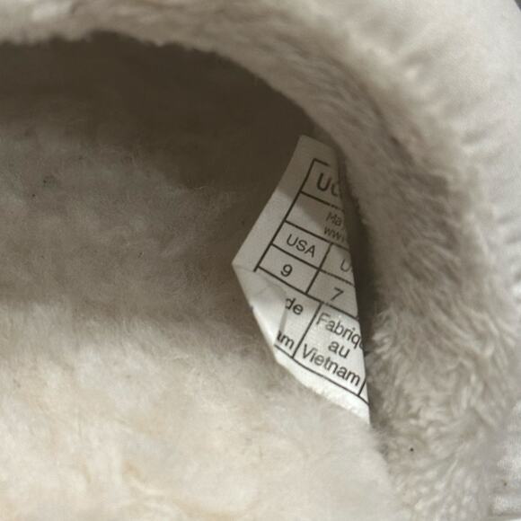 Ugg Maxi Slide Logo Quilted Puff Platform Slipper Sandals Retro White/Black - Picture 8 of 13